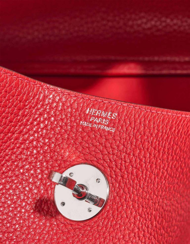 Hermès Lindy 30 Clémence Rouge Casaque Logo | Sell your designer bag