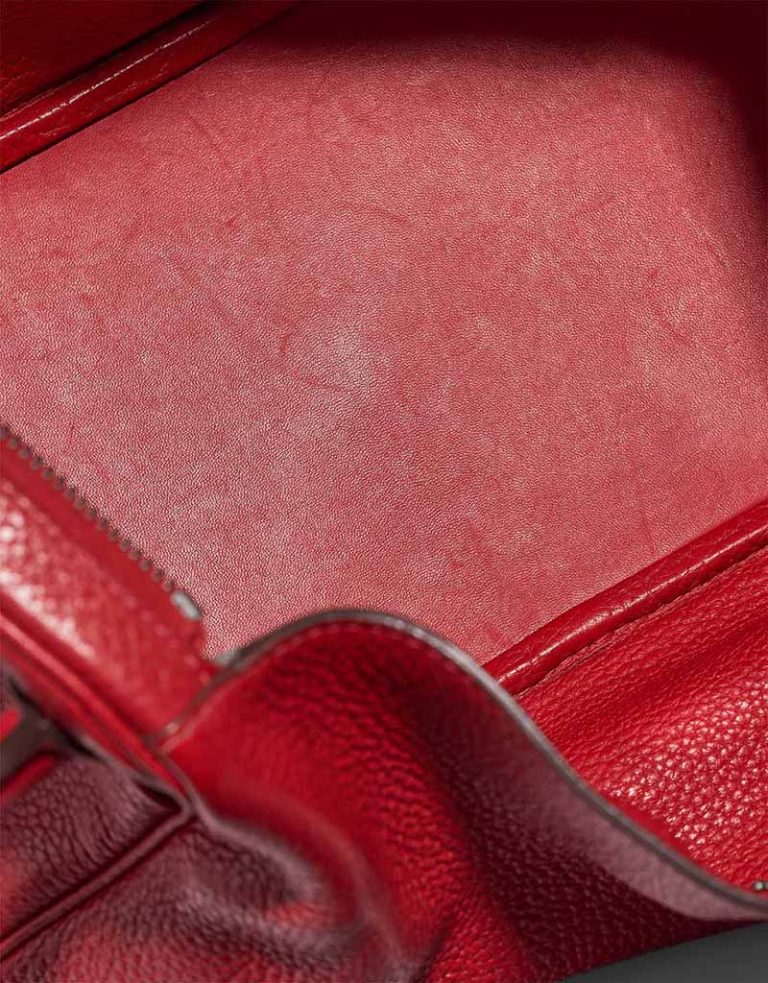 Hermès Lindy 30 Clémence Rouge Casaque Signs of wear | Sell your designer bag