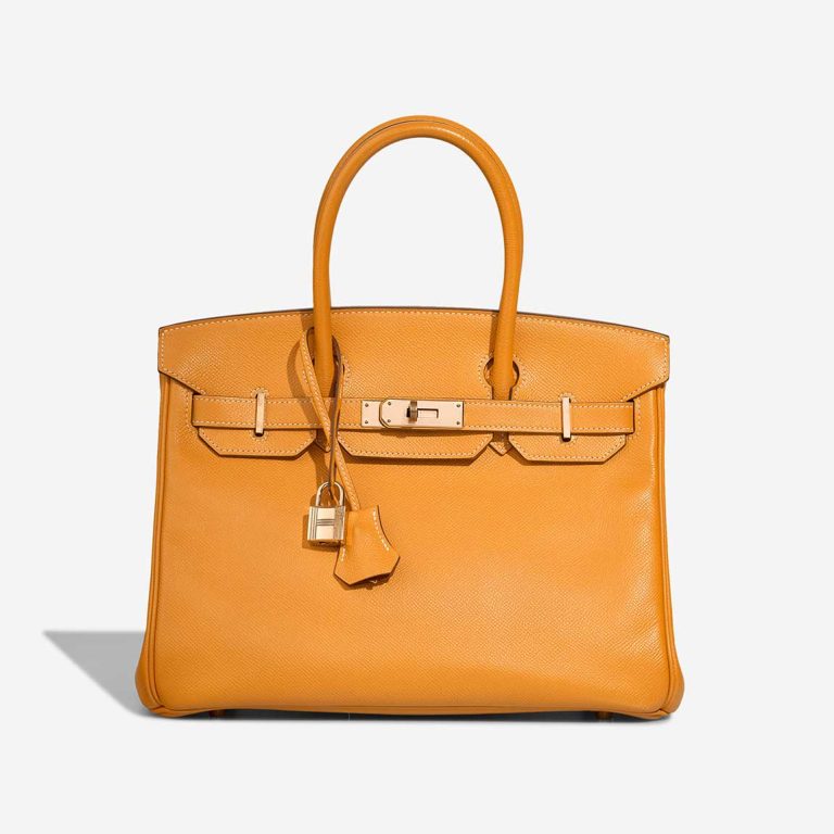 Hermès Birkin 30 Epsom Moutarde / Orange Front | Sell your designer bag