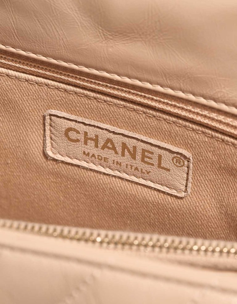 Chanel Timeless Handle Large Calf Beige Logo | Sell your designer bag