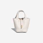 Hermès Picotin 18 Taurillon Clémence Gris Pale Front | Sell your designer bag