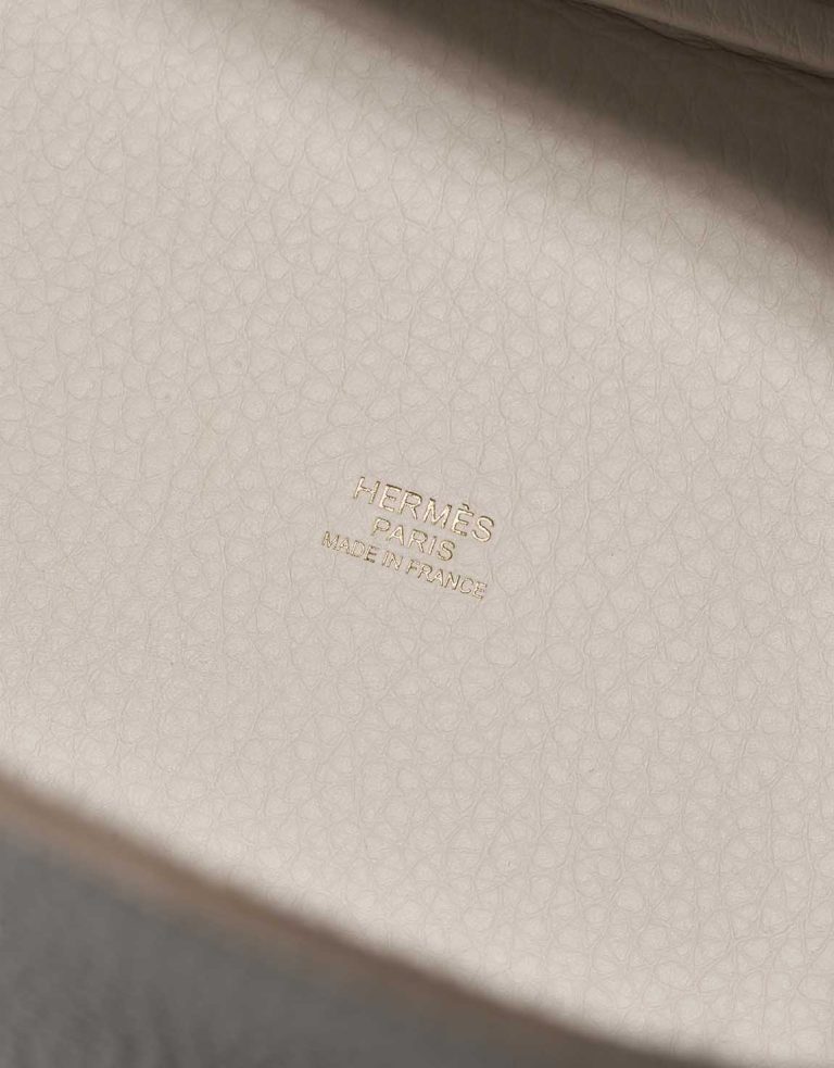 Hermès Picotin 18 Taurillon Clémence Gris Pale Logo | Vendre votre sac de créateur