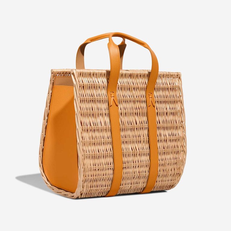 Hermès Petit h Picnic Basket Wicker / Epsom Apricot / Trench / Naturel | Sell your designer bag