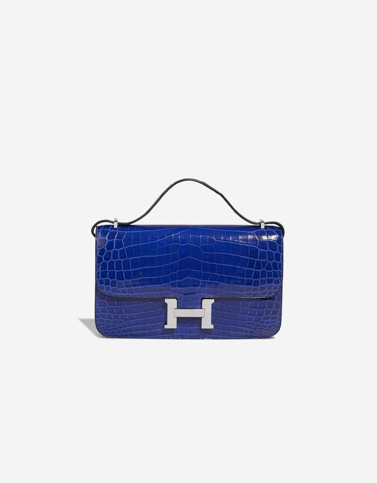 Hermès Constance Elan Niloticus Crocodile Bleu Électrique Front | Sell your designer bag