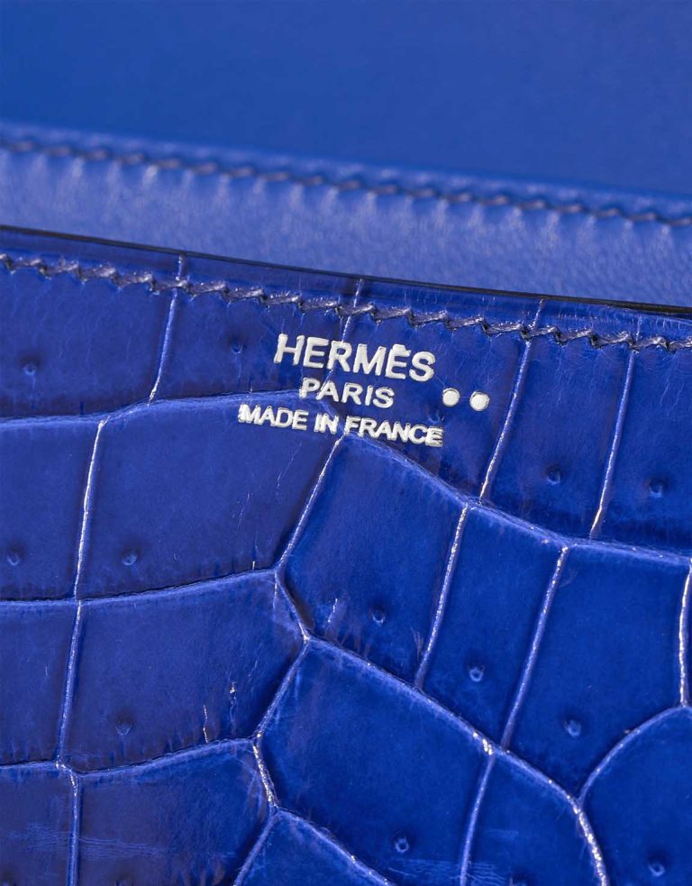 Hermès Constance Elan Niloticus Crocodile Bleu Électrique Logo | Sell your designer bag