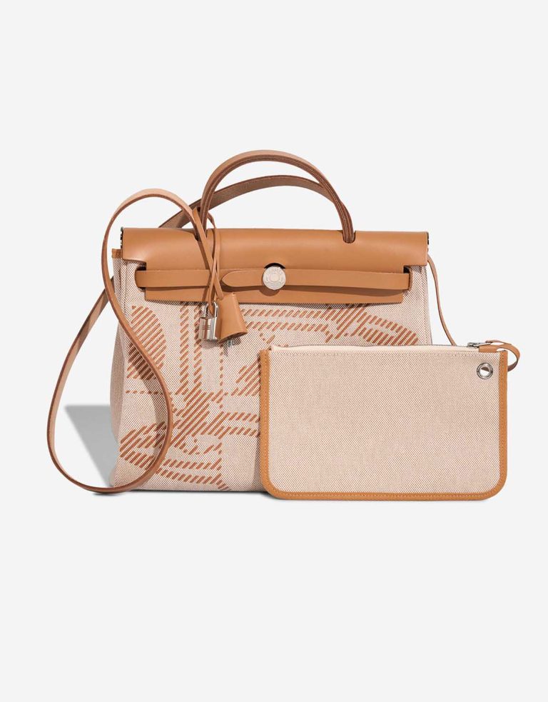 Hermès Herbag 31 Toile / Vache Hunter Sable Naturel / Écru Front | Sell your designer bag