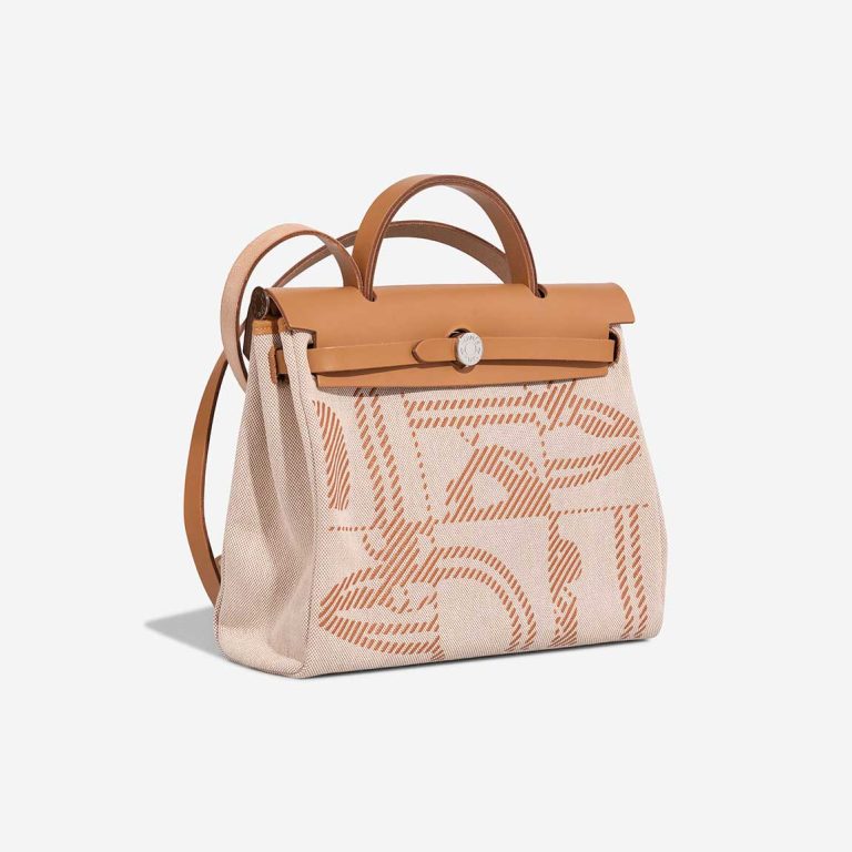 Hermès Herbag 31 Toile / Vache Hunter Sable Naturel / Écru | Verkaufe deine Designertasche