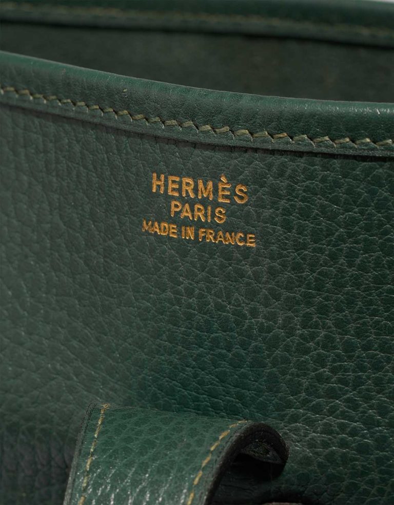 Hermès Evelyne 33 Clémence Vert Anglais Logo | Sell your designer bag