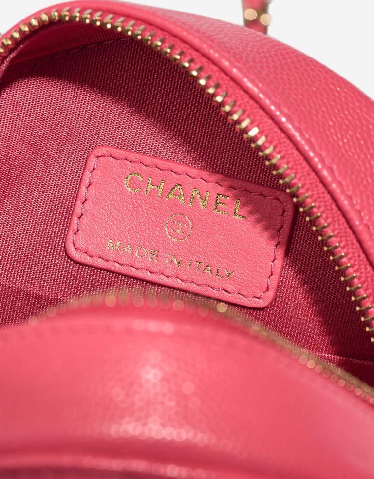 Chanel 19 Round Clutch Caviar Pink Logo | Sell your designer bag