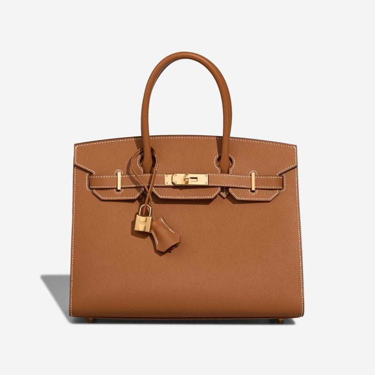 Hermès Birkin 30 Epsom Gold Front | Sell your designer bag