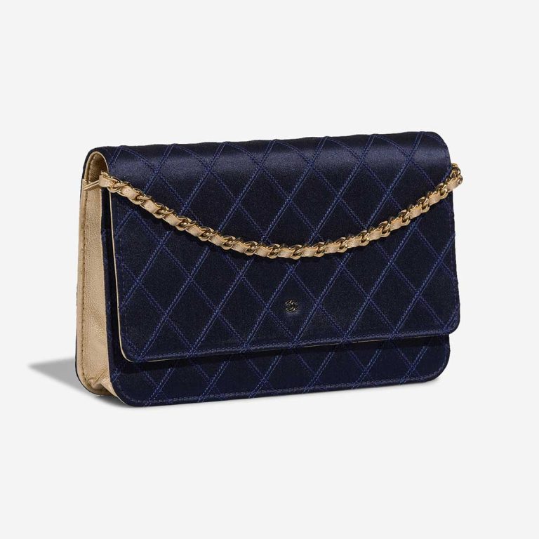 Chanel Timeless Wallet On Chain Silk / Lamb Blue / Gold | Sell your designer bag