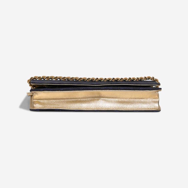 Chanel Timeless Wallet On Chain Silk / Lamb Blue / Gold | Sell your designer bag