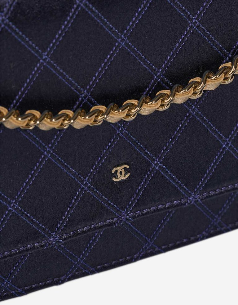 Chanel Timeless Wallet On Chain Silk / Lamb Blue / Gold Closing System | Sell your designer bag