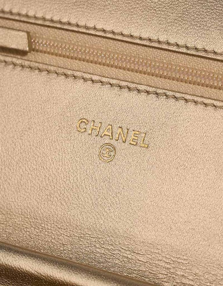 Chanel Timeless Wallet On Chain Silk / Lamb Blue / Gold Logo | Sell your designer bag