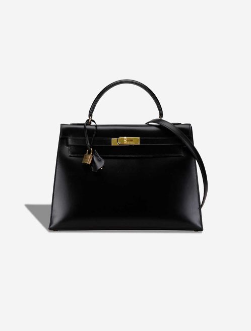 Hermès Kelly 32 Box Leather Black Front | Sell your designer bag