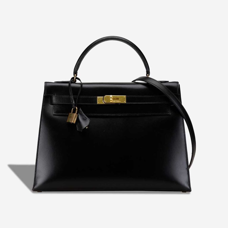 Hermès Kelly 32 Box Leather Black Front | Sell your designer bag