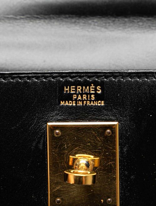 Hermès Kelly 32 Box Leather Black Logo | Sell your designer bag