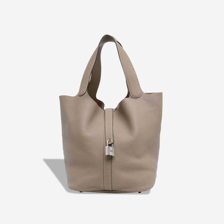 Hermès Picotin 26 Clémence Gris Tourterelle Front | Verkaufen Sie Ihre Designertasche