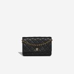 Chanel Timeless Wallet On Chain Lamb Black Front | Sell your designer bag