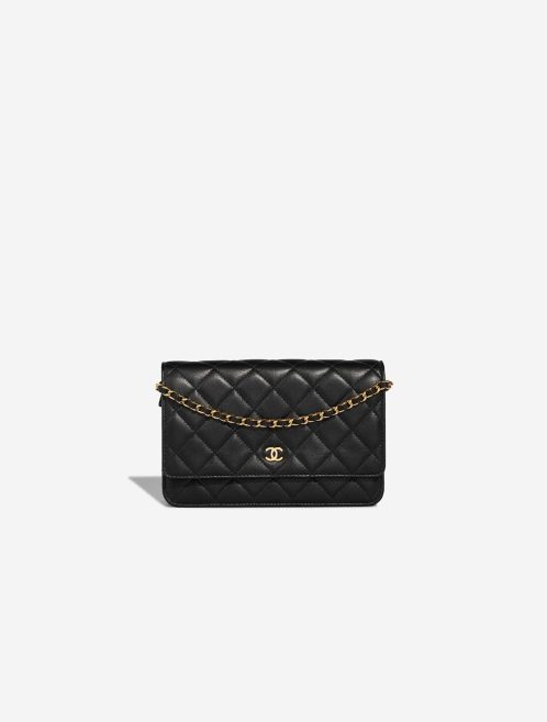 Chanel Timeless Wallet On Chain Lamb Black Front | Sell your designer bag