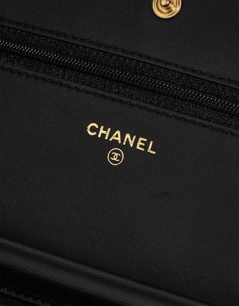 Chanel Timeless Wallet On Chain Lamb Black Logo | Sell your designer bag