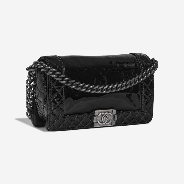 Chanel Boy Old Medium Patent Black | Sell your designer bag