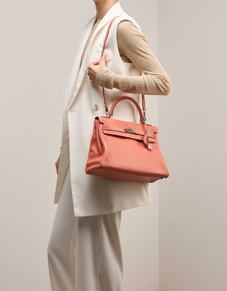 Hermès Kelly 32 Taurillon Clémence Rose Tea Front | Sell your designer bag