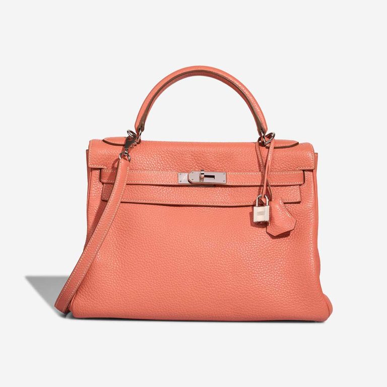 Hermès Kelly 32 Taurillon Clémence Rose Tea Front | Sell your designer bag