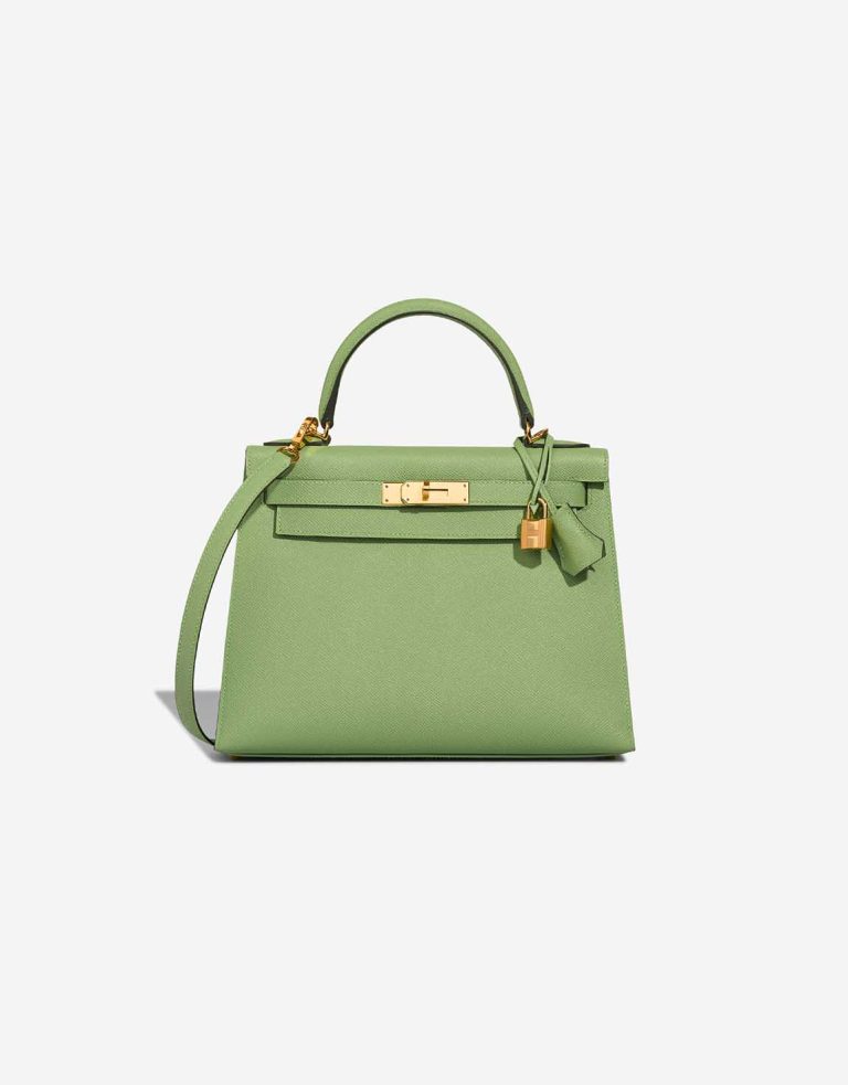 Hermès Kelly 28 Epsom Vert Criquet Front | Sell your designer bag