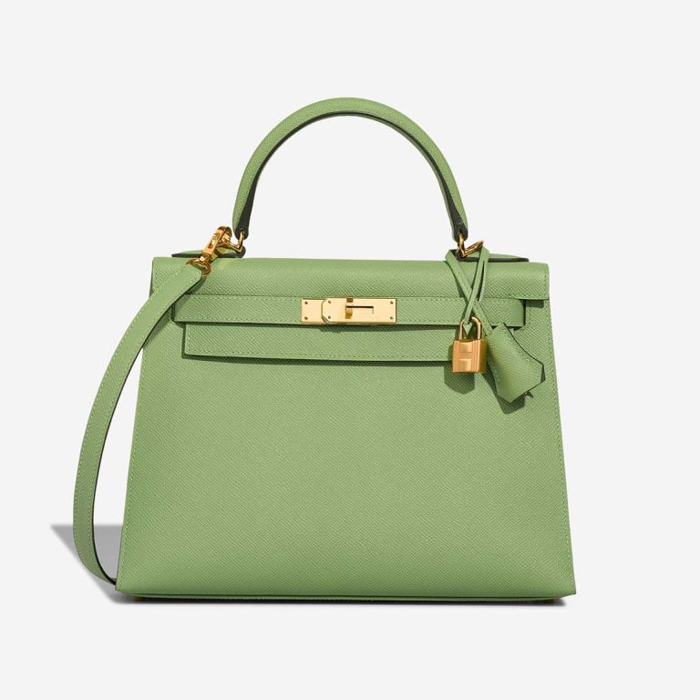 Hermès Kelly 28 Epsom Vert Criquet Front | Sell your designer bag