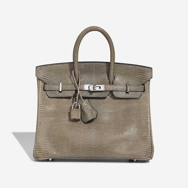 Hermès Birkin 25 Niloticus Lizard Vert de Gris Front | Verkaufen Sie Ihre Designertasche