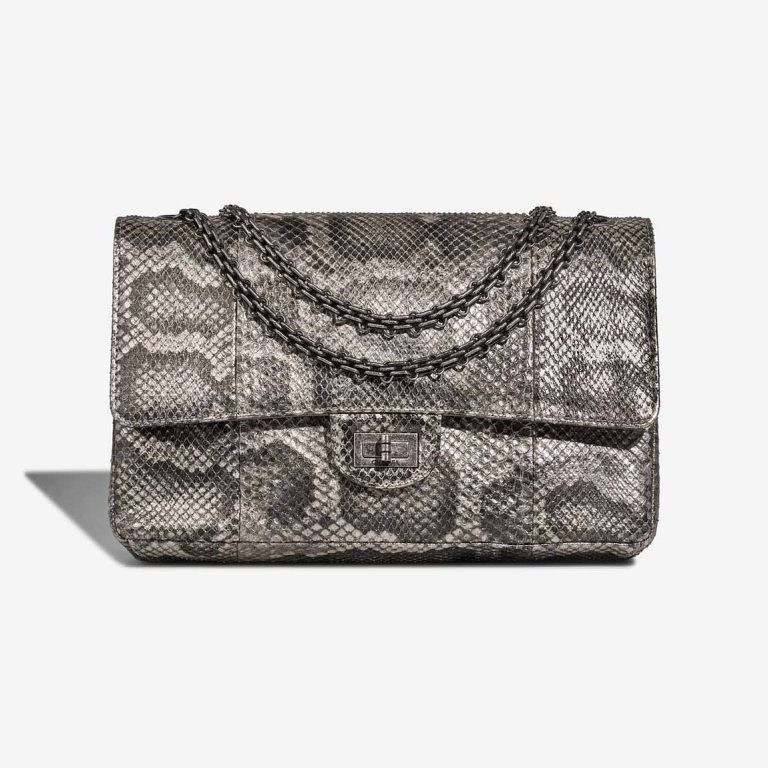 Chanel 2.55 Reissue 227 Python Grey Front | Sell your designer bag