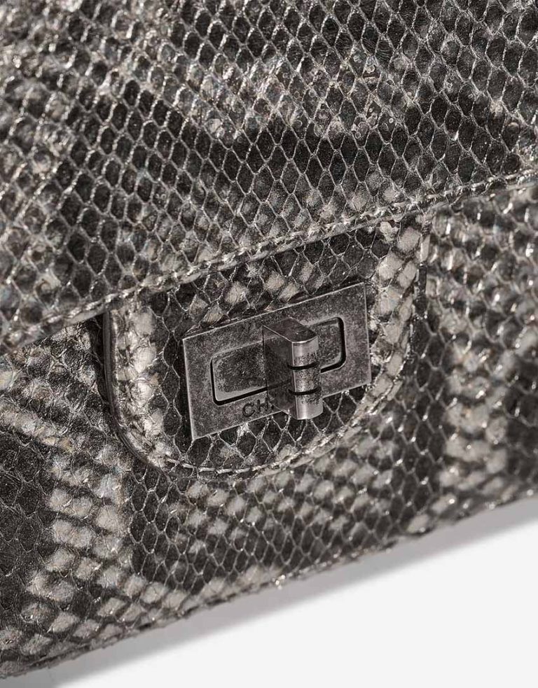 Chanel 2.55 Reissue 227 Python Grey Closing System | Sell your designer bag