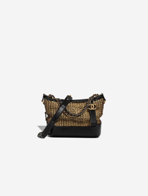 Chanel Gabrielle Small Tweed / Lamb Black / Gold Front | Sell your designer bag