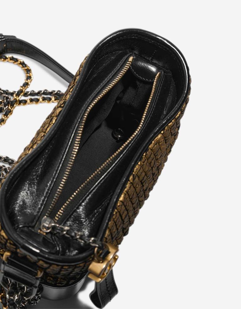 Chanel Gabrielle Small Tweed / Lamb Black / Gold Inside | Sell your designer bag