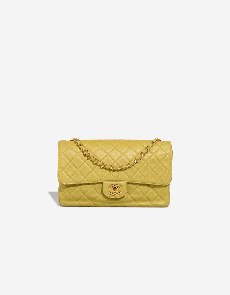 Chanel Timeless Medium Lamb Yellow Front | Sell your designer bag