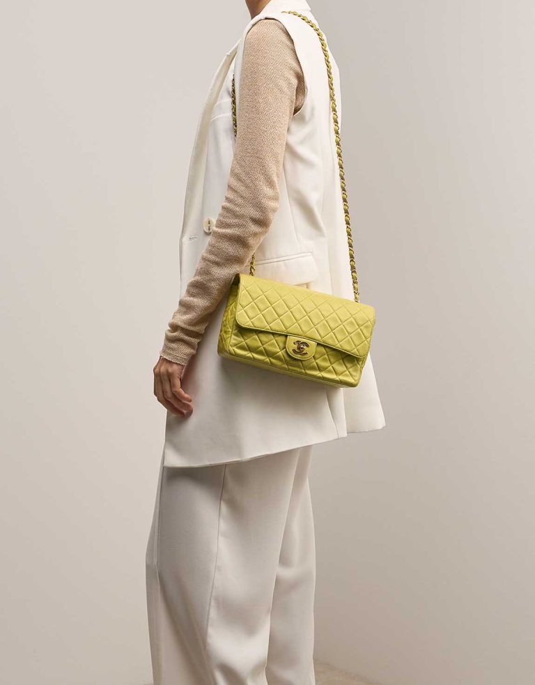 Chanel Timeless Medium Lamb Yellow Front | Sell your designer bag