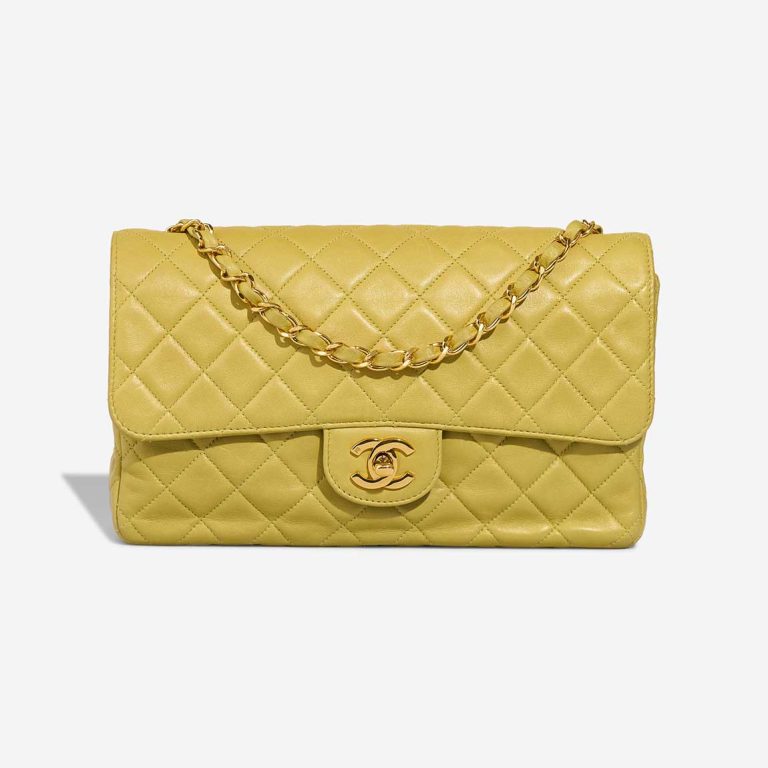 Chanel Timeless Medium Lamb Yellow Front | Sell your designer bag