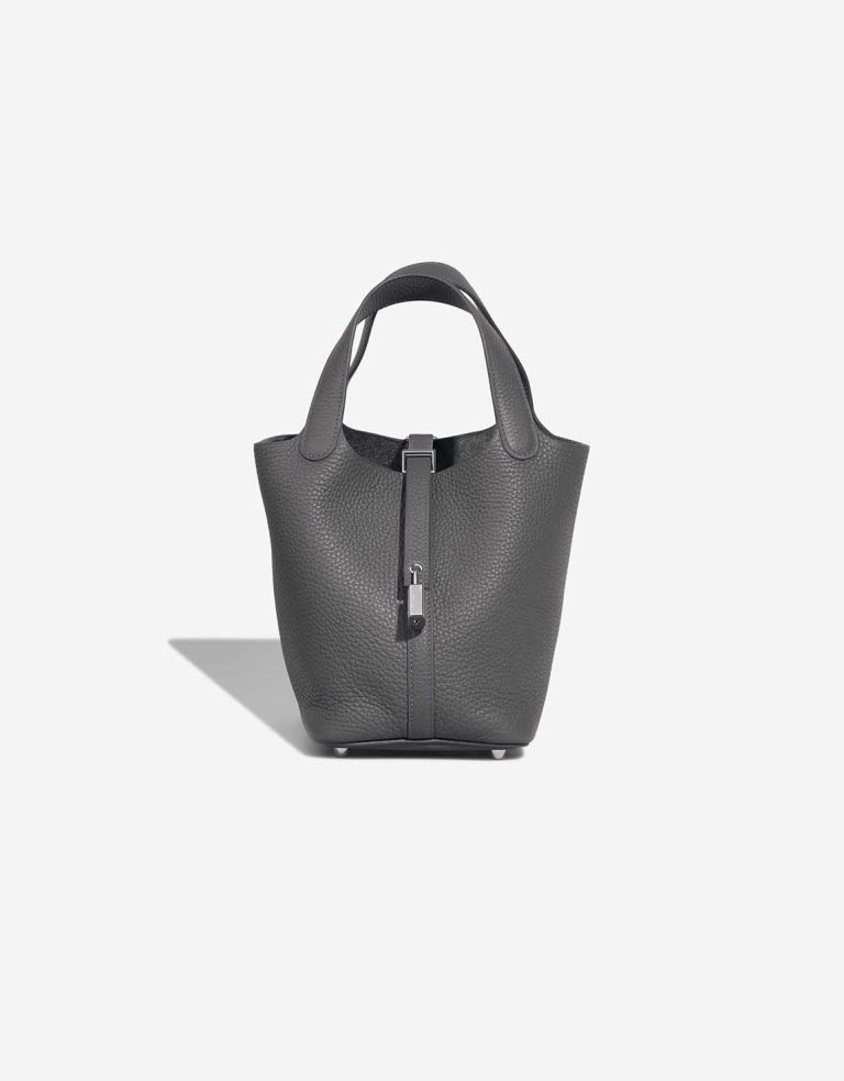 Hermès Picotin 18 Taurillon Clémence Ardoise Front | Sell your designer bag