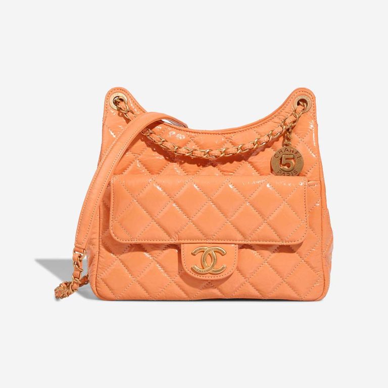 Chanel Hobo Aged Calf Orange Front | Sell your designer bag