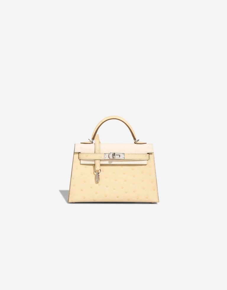 Hermès Kelly Mini Ostrich Vanille / Nata Front | Verkaufen Sie Ihre Designer-Tasche