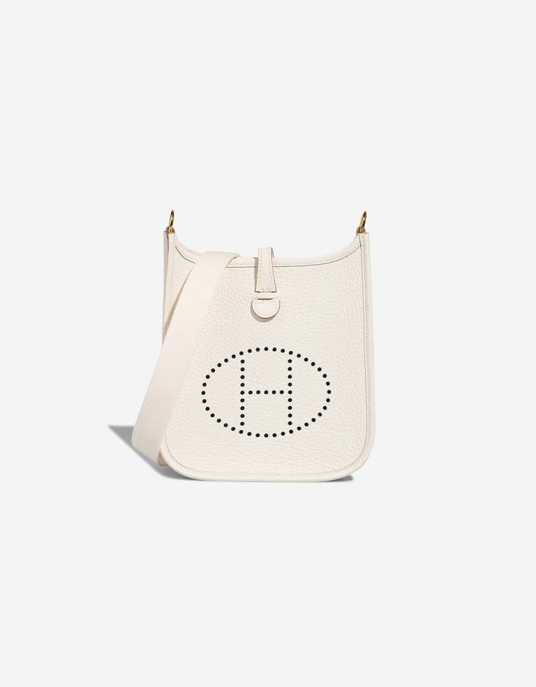 Hermès Evelyne 16 Taurillon Clémence White Front | Sell your designer bag