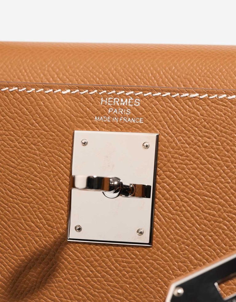 Hermès Kelly 28 Epsom Gold Logo | Sell your designer bag