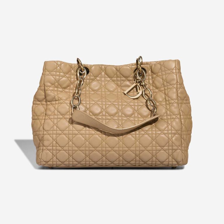 Dior Shopper Medium Lammleder Beige Front | Verkaufen Sie Ihre Designertasche