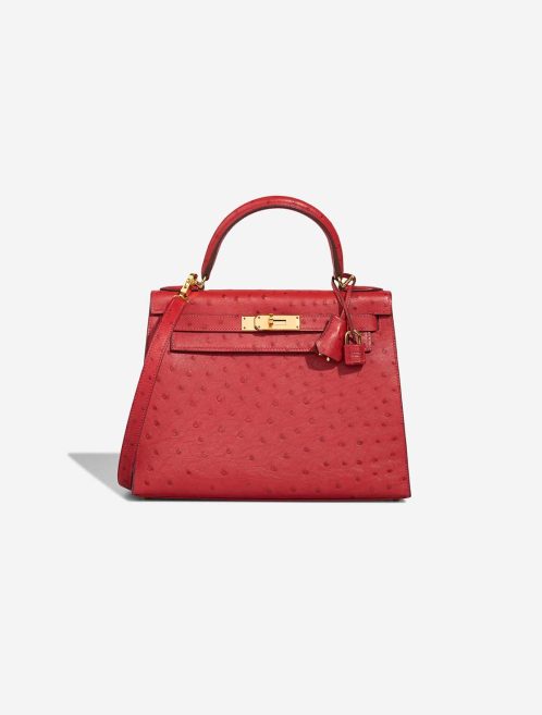 Hermès Kelly 28 Ostrich Rouge Vif Front | Sell your designer bag