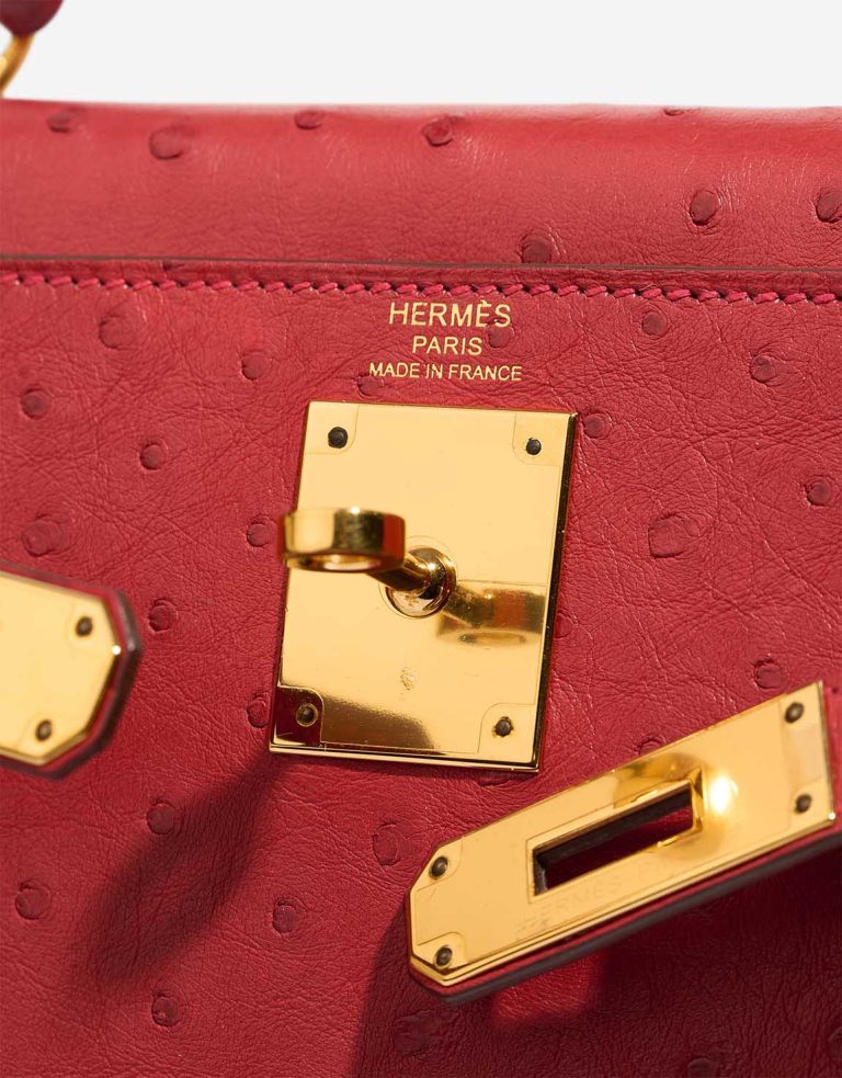 Hermès Kelly 28 Ostrich Rouge Vif Logo | Sell your designer bag