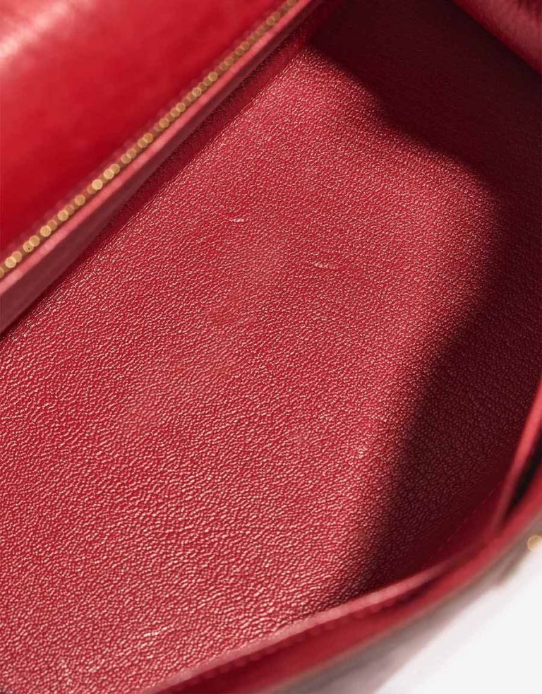 Hermès Kelly 28 Ostrich Rouge Vif Signs of wear | Sell your designer bag