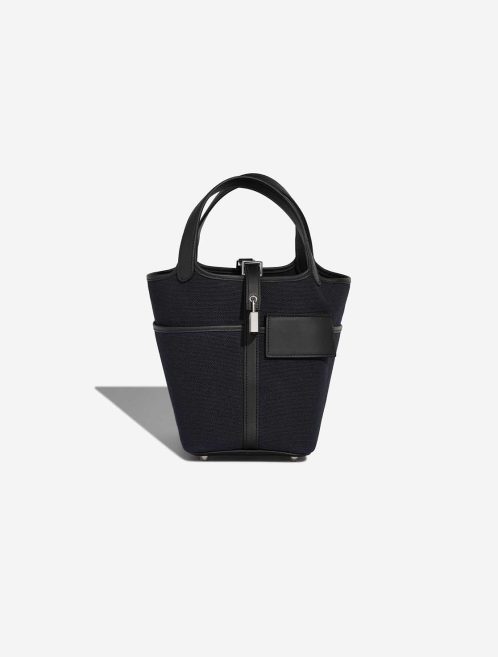 Hermès Picotin Cargo 18 Toile / Swift Black / Bleu Marine Front | Sell your designer bag