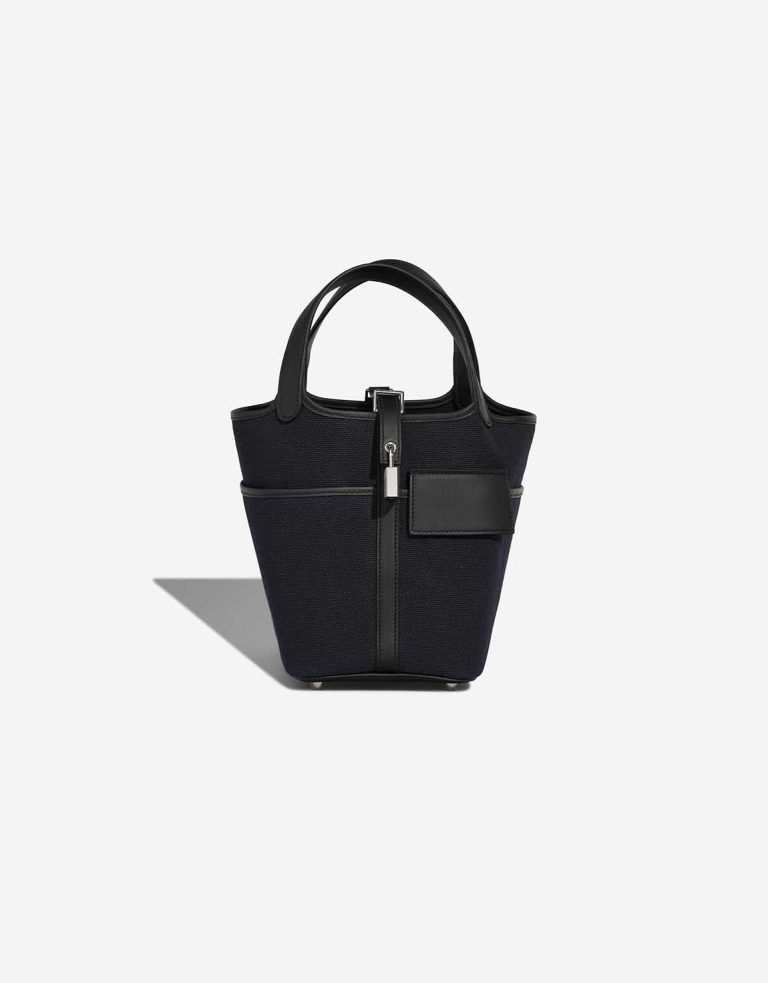 Hermès Picotin Cargo 18 Toile / Swift Black / Bleu Marine Front | Sell your designer bag