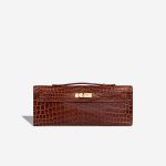 Hermès Kelly Cut Clutch Alligator Mississippi Miel Front | Sell your designer bag